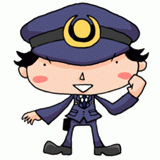 若い警察官のイラスト