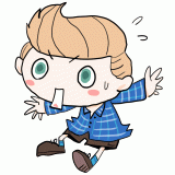 驚く白人の男の子のイラスト