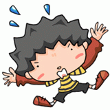 驚く男の子のイラスト