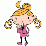 ポイントを説明する女性のイラスト