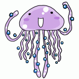 笑顔のクラゲのイラスト