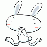 笑ううさぎのイラスト
