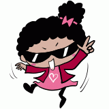 踊る黒人の女の子のイラスト