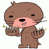 不敵に笑うモグラのイラスト