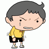 悔しがる男の子のイラスト