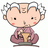陶芸家のおじいちゃんのイラスト