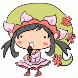 歌う妖精の女の子のイラスト