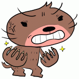 怒るモグラのイラスト