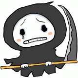 泣く死神の男の子のイラスト