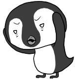 苦悩するペンギンのイラスト