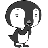 くすっと笑うペンギンのイラスト