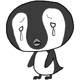 泣くペンギンのイラスト