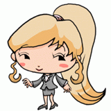 微笑むスーツの女性のイラスト