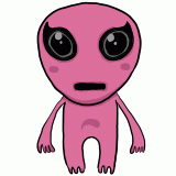 現れた宇宙人のイラスト