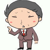 注意をする部長のイラスト