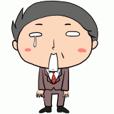 泣く部長のイラスト