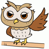 リーダー的なフクロウのイラスト