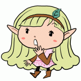驚く妖精の女の子のイラスト