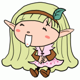 大笑いする妖精の女の子のイラスト