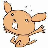 驚く犬のイラスト