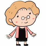 微笑むおばあさんのイラスト