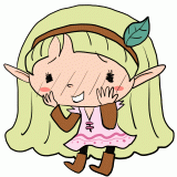照れる妖精の女の子のイラスト