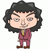 カモを物色する詐欺師のイラスト
