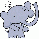 怒る象のイラスト