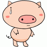 泣く豚のイラスト