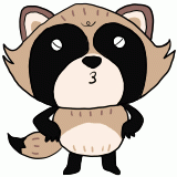 怒る狸のイラスト