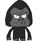 泣くゴリラのイラスト