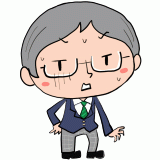 動揺する中学生男子のイラスト