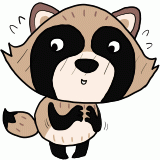 照れる狸のイラスト