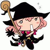驚く魔法少女のイラスト