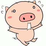 驚く豚のイラスト