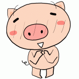 照れる豚のイラスト