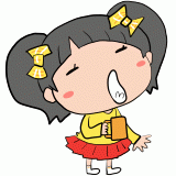 うがいする女の子のイラスト