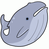 浮かぶクジラのイラスト