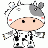 驚く牛のイラスト