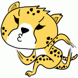 走るチーターのイラスト