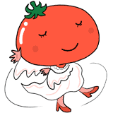 踊るトマト少女のイラスト