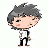 かっこつける男子高校生のイラスト