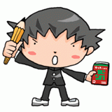 やる気の受験生のイラスト