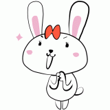 憧れるウサギのイラスト