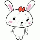 照れるウサギのイラスト