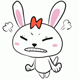 怒るウサギのイラスト