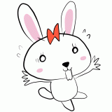 驚くウサギのイラスト