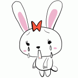 泣くウサギのイラスト