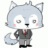 怒るオオカミのイラスト