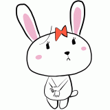 困るウサギのイラスト